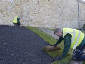 Turfing Lincolnshire Cathedral